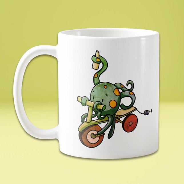 Mug Boisson de pieuvre drôle rétro (Créateur téléchargé)