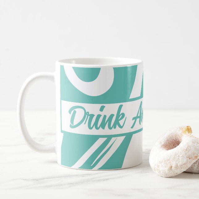 Mug Boissons Et Whisper Turquoise À La Mode (Avec donut)