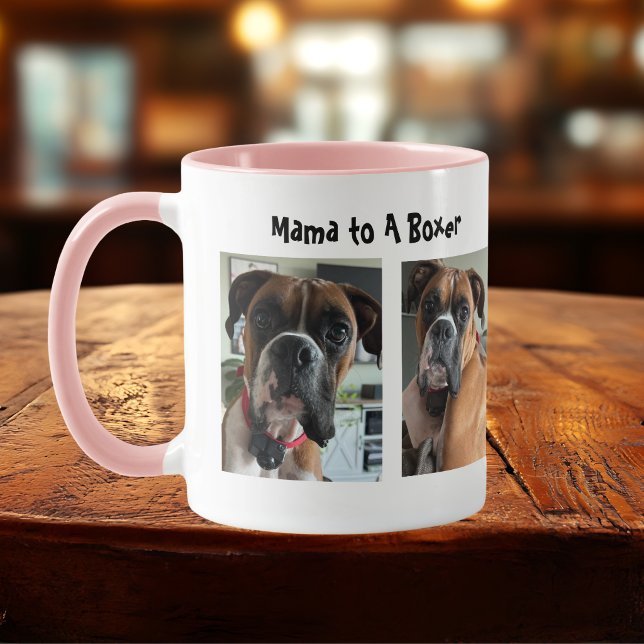 Mug Boîte de photo de chien Maman Boxer Personnalisabl (Créateur téléchargé)