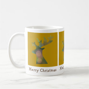 Mug Bokeh Reindeer Head Bronze Or