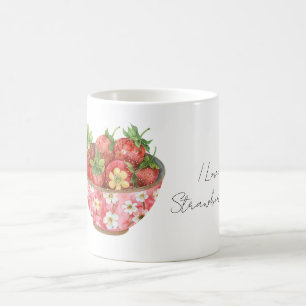 Mug Bol à motif floral rose Fraises