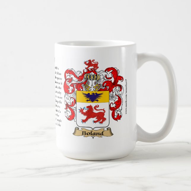 Mug Boland, l'origine, la signification et la crête (Droite)