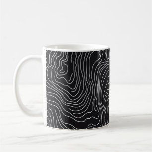 Mug Bold Black and White Topographic Art 🖤