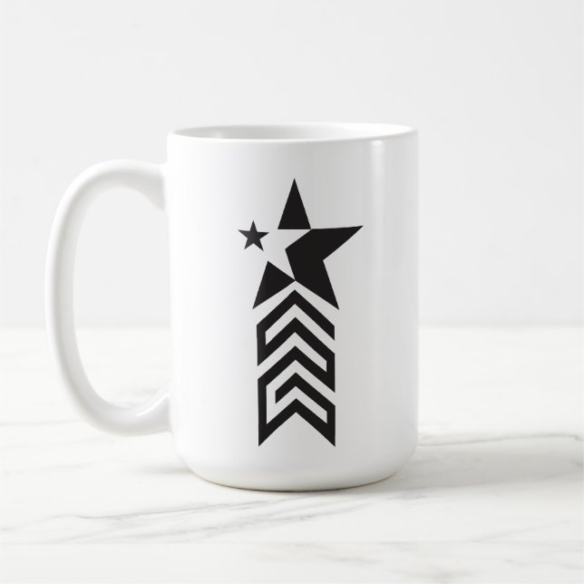 Mug Bold Black Geometric Star (Gauche)