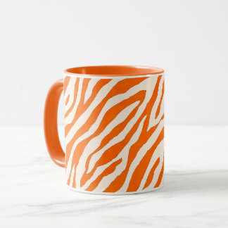 Mug Bold Orange Tiger Stripe Pattern