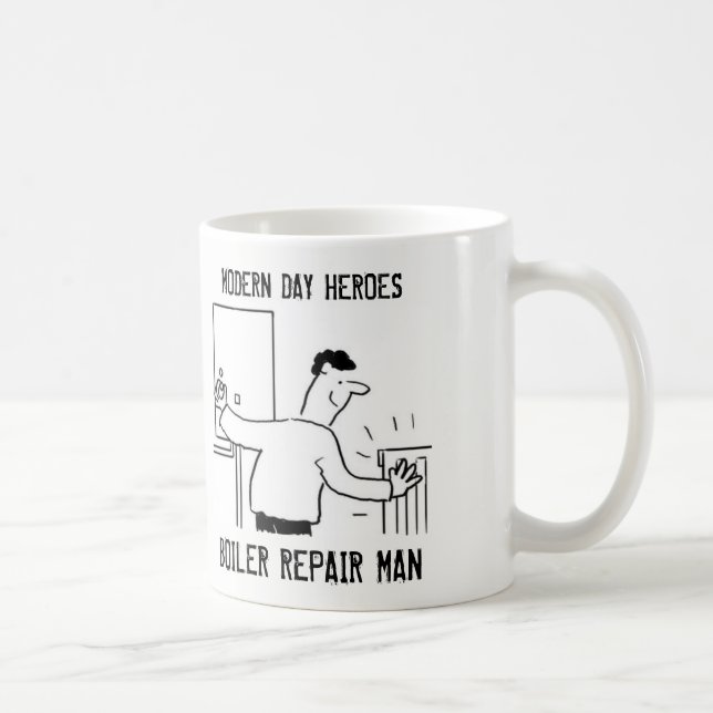Mug Bolier Réparateur. Cadeau de l'ingénieur du chauff (Droite)