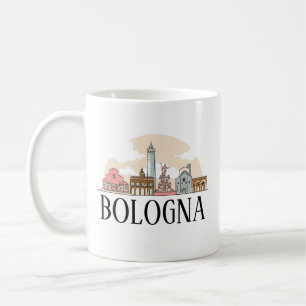 Mug Bologne Italie Ville Vintage voyage Silhouette