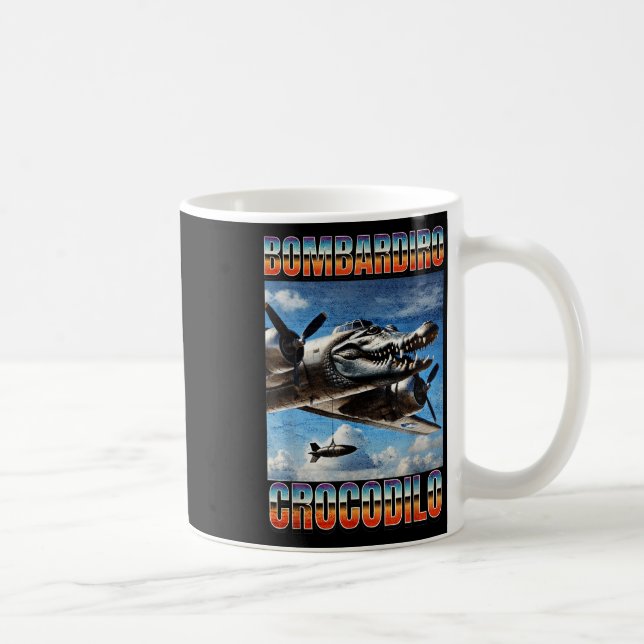 Mug Bombardiro Crocodilo Funny Branché Italien Brainro (Droite)