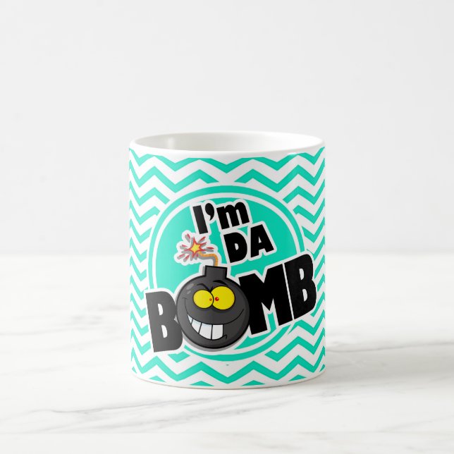 Mug Bombe du DA !  Aqua Chevron vert (Centre)