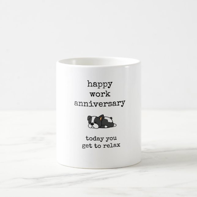 Mug Bon Anniversaire De Travail, Coworker, Cadeau Boss (Centre)
