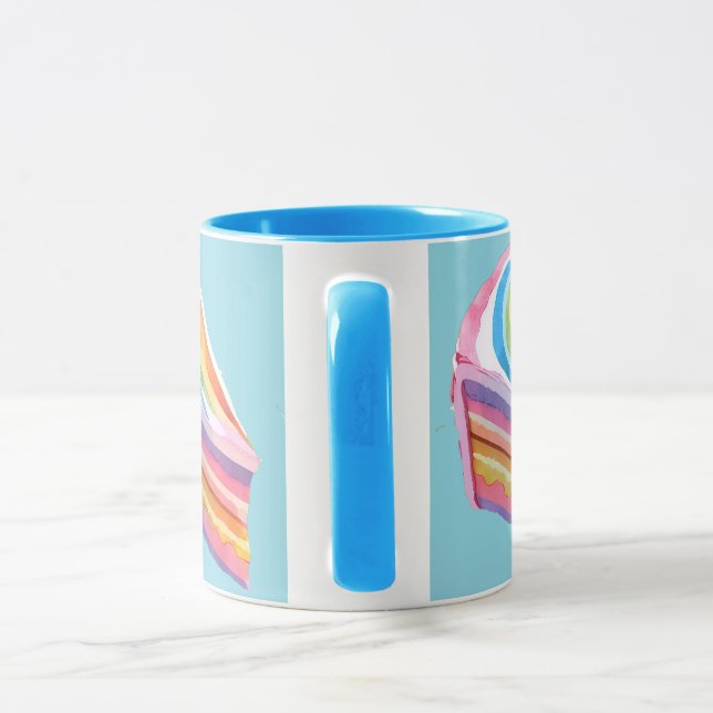 Mug Bon gâteau arc-en-ciel (Poignée)