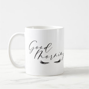 Mug Bon Matin Script Beauté Oeil Lashes
