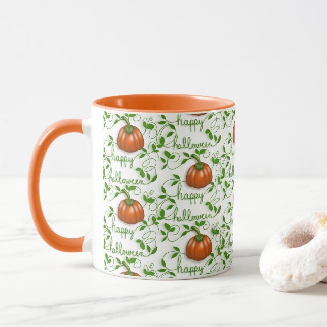 Mug Bon Patch Citrouille Halloween (Avec donut)