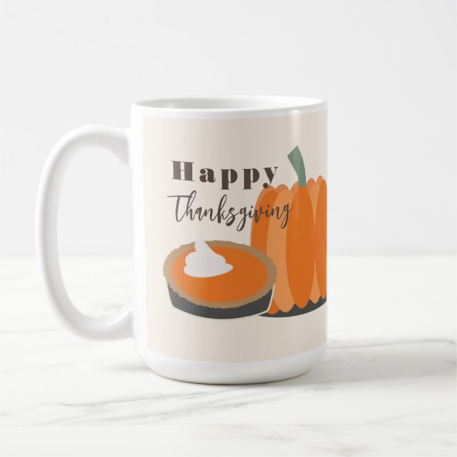 Mug Bon thanksgiving Citrouille et Citrouille (Gauche)