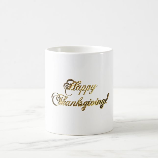 Mug Bon thanksgiving écriture typographie chic (Centre)