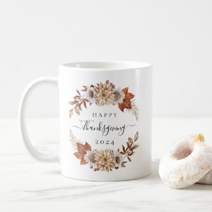 Mug Bon thanksgiving Rustic Fall Leaves