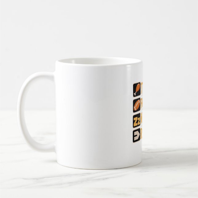 Mug Bon thanksgiving Turquie Football Nap Repeat Funn (Gauche)
