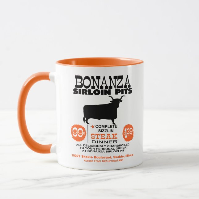 Mug Bonanza Sirloin Pit, Skokie, Illinois. (Gauche)