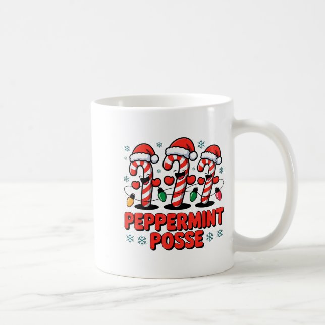 Mug Bonbon à la menthe Sse Canne Drôle de Noël Chapeau (Droite)