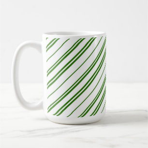 Mug Bonbons à la menthe verte rayures de Noël