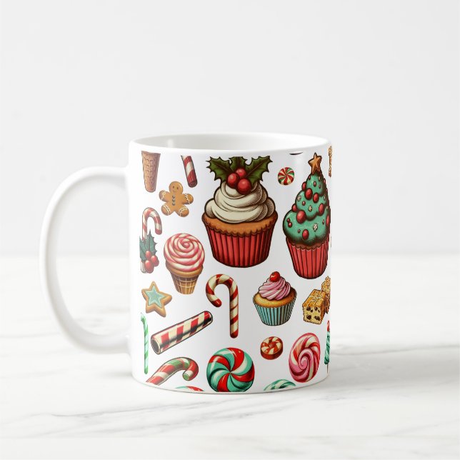 Mug Bonbons et friandises de Noël Clipart (Gauche)