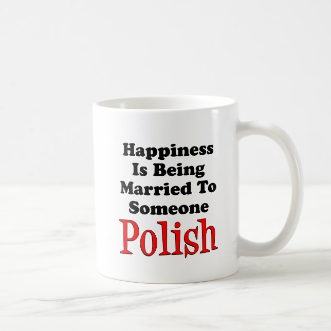 Mug Bonheur Marié à quelqu'un de polonais (Droite)