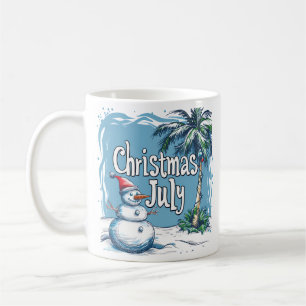 Mug Bonhomme de neige de Noël en juillet et modèle de