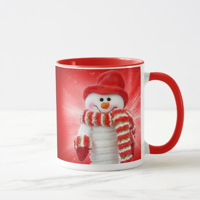 Mug bonhomme de neige de sourire (Droite)