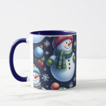 Bonhomme de neige festif et douillet