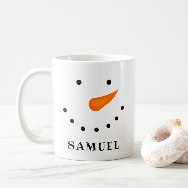 Mug Bonhomme de neige personnalisé (Avec donut)