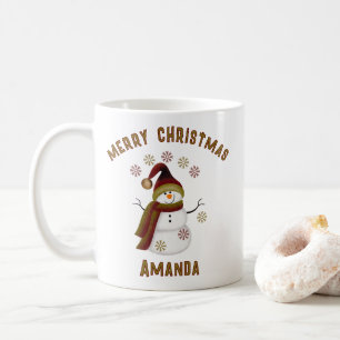 Mug Bonhomme de neige personnalisé Noël