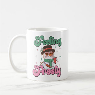 Mug Bonhomme de neige rétro au froid 