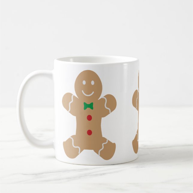 Mug Bonhomme en pain d'épice avec le nom (Gauche)