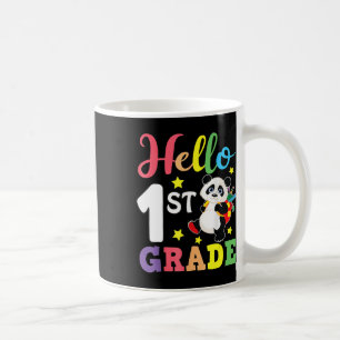 Mug Bonjour 1ère Année Cute Panda Retour À L'École Étu