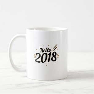 Mug Bonjour 2018 nouvelles années d'Ève