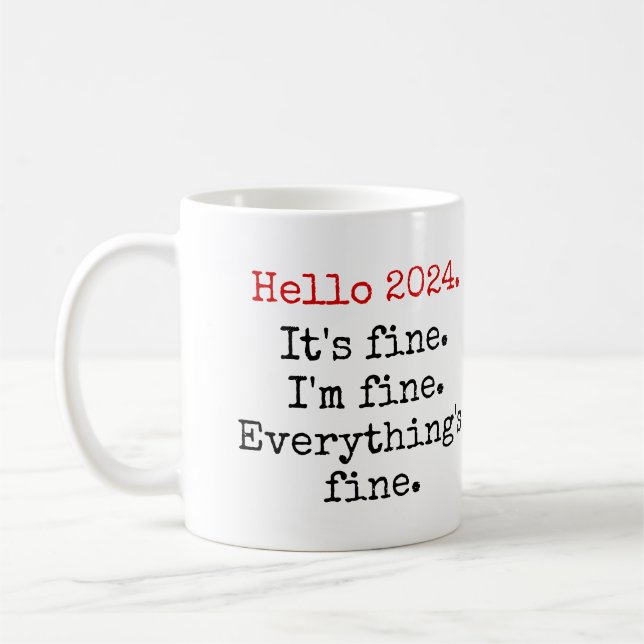 Mug Bonjour 2024 Ça va, je vais bien, les citations dr (Gauche)
