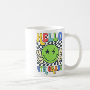 Mug Bonjour 4e année Vibes Groovy Sourire Visage Retou