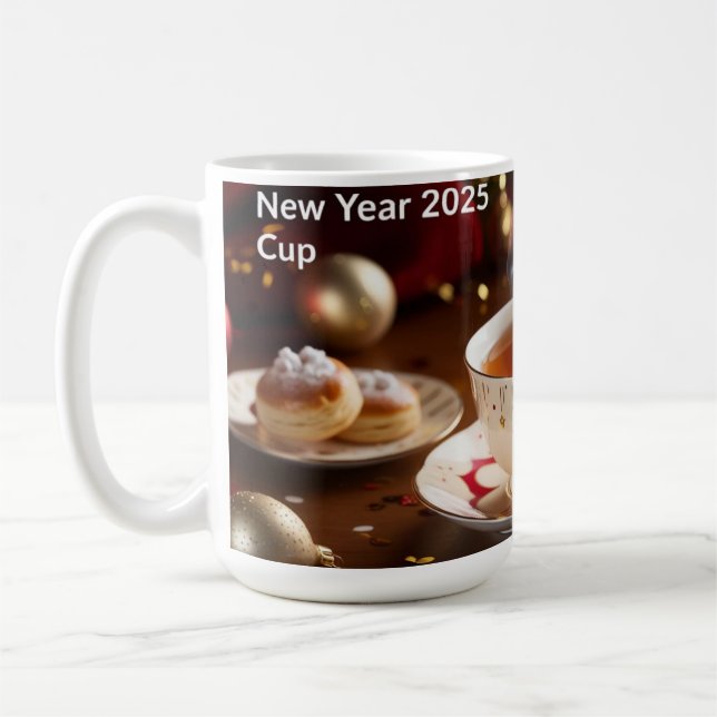 Mug "Bonjour à 2025 : Vente de Coupe du Nouvel An - Si (Gauche)