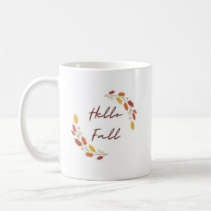 Mug Bonjour Automne Minimal Feuilles - Élégant Automne