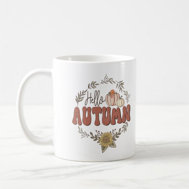 Mug Bonjour Automne Personnalisé (Gauche)