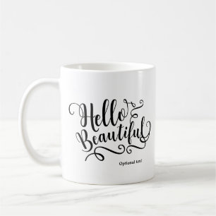 Mug BONJOUR BELLE Typographie Personnalisée Personnali