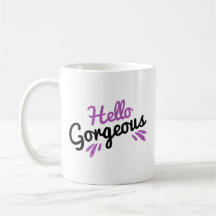 Mug Bonjour citation Girly magnifique de //