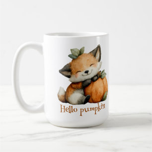 Mug Bonjour Citrouille mignon Fox Halloween Design