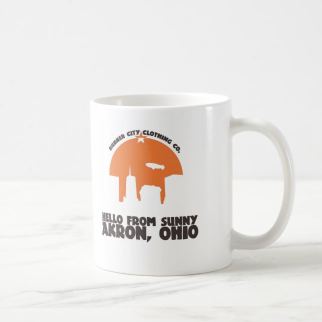 Mug Bonjour d'Akron ensoleillé Ohio (Droite)