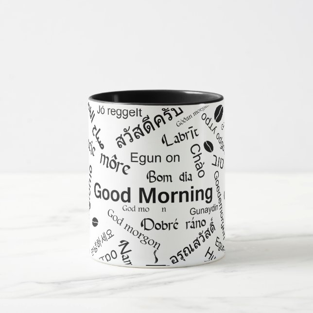 Mug Bonjour dans toutes les langues du monde (Centre)