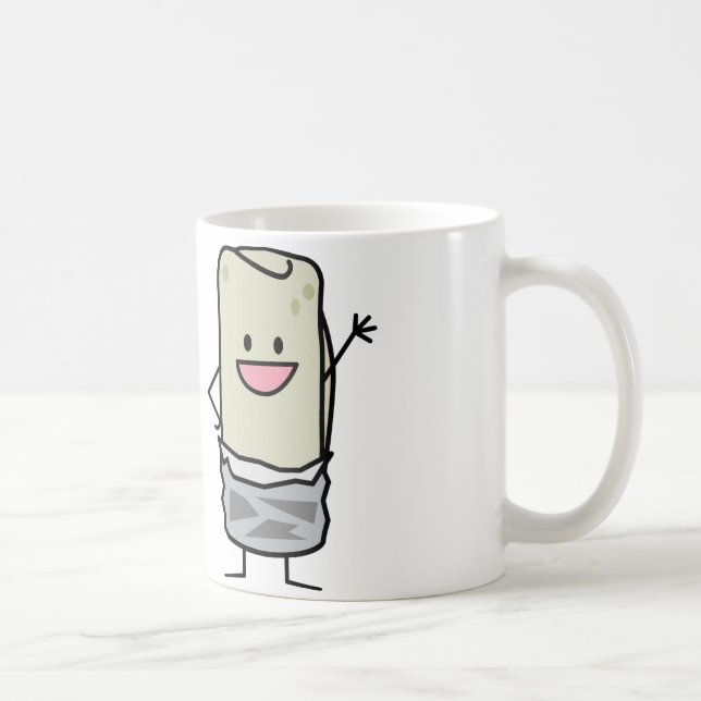 Mug Bonjour de ondulation de burrito heureux (Droite)