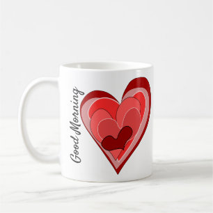 Mug Bonjour, être amoureux, profiter des coeurs de la