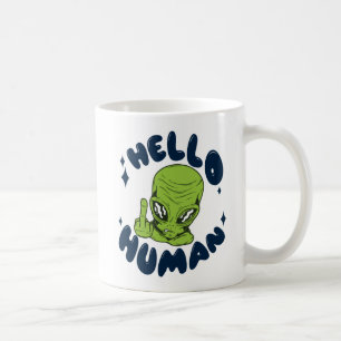Mug Bonjour humain drôle d'alien