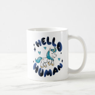 Mug Bonjour humain Licorne adorable