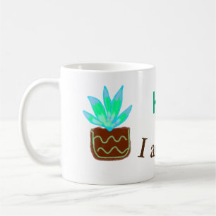 Mug Bonjour Je suis Lily cactus succulent ajouter nom